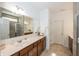 Bathroom boasts granite counters, double vanity, and great lighting at 1283 Clairet, Westfield, IN 46074