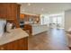 Modern kitchen with stainless steel appliances, granite countertops, and a spacious island perfect for cooking and entertaining at 1283 Clairet, Westfield, IN 46074