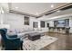 Finished basement offering a comfortable seating area and a stylish bar for entertaining at 1345 Lewiston Dr, Westfield, IN 46074