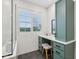 Bathroom vanity with a chair and decorative accents and cabinetry at 1345 Lewiston Dr, Westfield, IN 46074