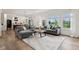 Bright and airy living room showcases hardwood floors and lots of natural light at 1345 Lewiston Dr, Westfield, IN 46074