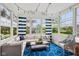 Cozy sunroom featuring large windows, ample seating, and stylish decor at 1345 Lewiston Dr, Westfield, IN 46074