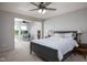 Spacious main bedroom with natural light and an attached office space at 14110 Bay Willow Dr, Fishers, IN 46037