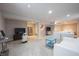 Spacious finished basement featuring entertainment and relaxation areas at 14982 Dawnhaven Dr, Westfield, IN 46074