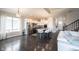 Bright, modern kitchen features a large center island with bar seating and stainless steel appliances at 14982 Dawnhaven Dr, Westfield, IN 46074