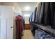 Walk-in closet features clothing racks and storage space at 14982 Dawnhaven Dr, Westfield, IN 46074