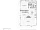 Detailed floorplan of the main level, highlighting the layout of the living room, kitchen, bedrooms, and bathrooms at 2928 Mounds Rd, Anderson, IN 46016
