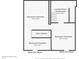 Detailed floorplan of the basement level, highlighting the layout of the finished and unfinished areas, including laundry room at 2928 Mounds Rd, Anderson, IN 46016