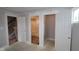 Unfinished basement showcasing the framework of a new bathroom with a shower and stairway access at 4141 Barrel Ln, Westfield, IN 46062