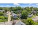 An aerial shot of a peaceful neighborhood, featuring tree-lined streets and well-maintained homes under a sunny sky at 4715 E New York St, Indianapolis, IN 46201