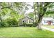 Street view of cozy home with a lush front yard and mature shade trees at 5119 Norwaldo Ave, Indianapolis, IN 46205