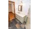 Bathroom with a vanity, updated fixtures, and ceramic tile floor at 5530 Shawnee Trail South Dr, Indianapolis, IN 46220