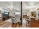 An open concept living room and dining area with hardwood floors throughout the home at 5824 Wesley Rdg, Martinsville, IN 46151