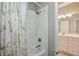 Clean bathroom featuring a white shower, and white vanity at 5940 Chapmans Trl, Carmel, IN 46033