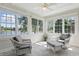 Relax in this sunroom with great natural light and great views at 5940 Chapmans Trl, Carmel, IN 46033
