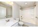 Bathroom featuring a single sink vanity and a shower and tub combination at 6160 Hardwick Dr, Whitestown, IN 46075