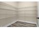 Walk-in pantry with ample shelving for organized storage at 6770 W Buck Stone Dr, McCordsville, IN 46055