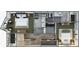 Spacious floor plan shows bedrooms, bathrooms, and kitchen in an efficient layout perfect for modern living at 711 E 16Th St, Indianapolis, IN 46202