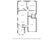 Detailed floor plan shows layout of living room, kitchen, bedrooms, baths, dining area and garage at 7743 Waterwood Dr, Indianapolis, IN 46214