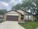 Charming home featuring a stone facade, attached garage, and well-manicured lawn at 7950 Eagle Valley Pass, Indianapolis, IN 46214