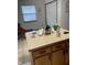 The kitchen island features a modern aesthetic and provides ample counter space for food preparation at 7950 Eagle Valley Pass, Indianapolis, IN 46214