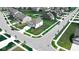 Beautiful aerial view of a home in a suburban neighborhood with lush green lawns and tree-lined streets at 8690 Lester Pl, Pendleton, IN 46064
