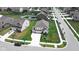 Beautiful aerial view of a home in a suburban neighborhood with lush green lawns and tree-lined streets at 8690 Lester Pl, Pendleton, IN 46064