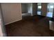 Open living area with a view of the entryway and fireplace at 9045 Stardust Dr, Indianapolis, IN 46229