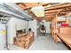 Unfinished basement with utilities, storage and potential for customization at 9402 Thornwood Dr, Indianapolis, IN 46250