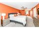 Large main bedroom featuring a comfortable bed, ceiling fan, and lots of natural light at 9402 Thornwood Dr, Indianapolis, IN 46250