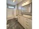 Bathroom featuring tile floors, white cabinets and a shower/tub combo at 1019 White Oak Dr, Plainfield, IN 46168