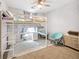 Bedroom with a loft bed, desk, ceiling fan, and decor that's perfect for a room at 10215 Lauren Pass, Fishers, IN 46037