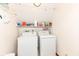 Laundry room features a washer and dryer, providing a dedicated space for laundry tasks at 1031 W Morning Walk Dr, Greenfield, IN 46140