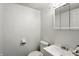 Clean half bathroom with modern fixtures and decor at 1120 W 5Th St, Greenfield, IN 46140