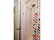 Shower with white walls and colorful shower curtain at 11522 Newport Dr, Indianapolis, IN 46236