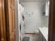 Clean bathroom with updated fixtures and gray vanity at 1165 Tewksbury Ct, Mooresville, IN 46158