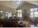 Spacious living room with fireplace, vaulted ceilings, and ample natural light at 1165 Tewksbury Ct, Mooresville, IN 46158
