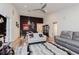 Spacious living room with hardwood floors, vaulted ceiling, and modern decor at 12535 Old Pond Rd, Noblesville, IN 46060