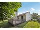 Inviting backyard featuring a spacious deck, lush lawn, and neutral colored home exterior at 12848 Patrick Ct, Fishers, IN 46038