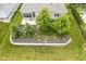 Aerial view of a home showcasing beautifully landscaped backyard, complete with a cozy patio area at 16209 Natures Way, Westfield, IN 46074