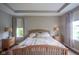 Cozy bedroom featuring tray ceiling, wood floors, lots of natural light and comfortable accents at 16209 Natures Way, Westfield, IN 46074