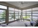 Relaxing sunroom with scenic views of the pond, complete with comfortable seating at 16209 Natures Way, Westfield, IN 46074