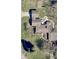 Captivating aerial view showcases the home's roof, lawn, and surrounding landscape at 1802 Laurel Dr, Columbus, IN 47203