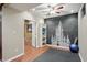 Finished basement room with a custom chalkboard wall and neutral paint at 18112 Kinder Oak Dr, Noblesville, IN 46062