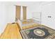 Bedroom with hardwood floors and a headboard placed on top of a rug at 1910 W 10Th St, Anderson, IN 46016