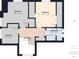 Upstairs floor plan featuring three bedrooms and a bathroom at 1910 W 10Th St, Anderson, IN 46016