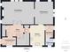Main level floor plan with living room, dining room, kitchen, and enclosed porch at 1910 W 10Th St, Anderson, IN 46016