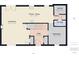 Floor plan featuring a layout with living room, kitchen/dining area, and half-bath at 2126 Tartan Rd, Anderson, IN 46012
