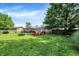 Expansive backyard with a gazebo and firepit, providing ample space for outdoor activities and entertaining at 2608 E 500 N, Whiteland, IN 46184