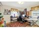 Home office with wood floors, natural light, large rug and an assortment of decorations at 2608 E 500 N, Whiteland, IN 46184